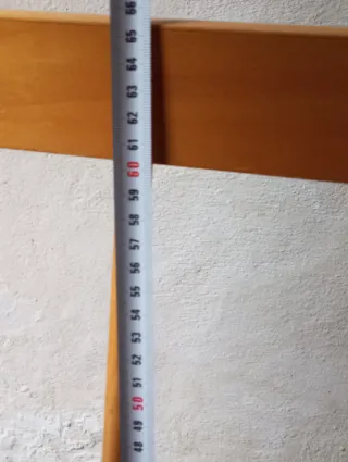 Cama alta de madera 80cm