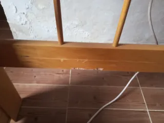 Cama alta de madera 80cm