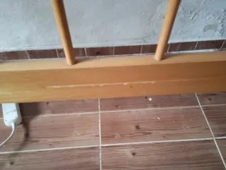 Cama alta de madera 80cm