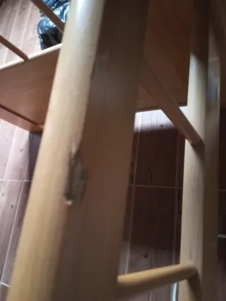 Cama alta de madera 80cm