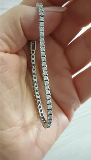 Pulsera Plata con Circonitas Blancas