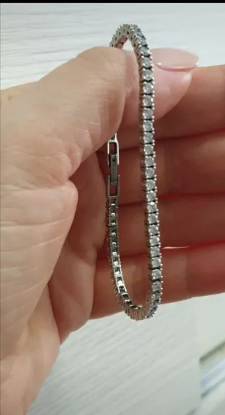 Pulsera Plata con Circonitas Blancas