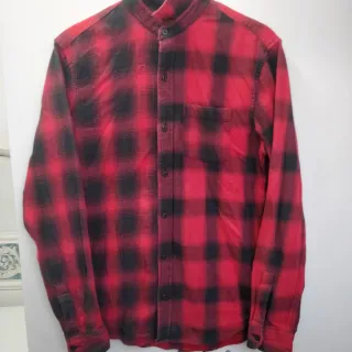Camisa cuadros roja y negra hombre