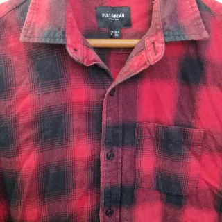 Camisa cuadros roja y negra hombre