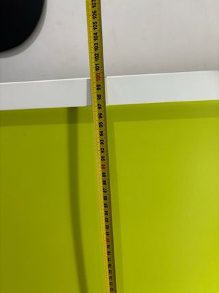 Cabecero-estantería Flaxa blanco y verde