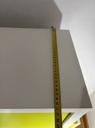 Cabecero-estantería Flaxa blanco y verde