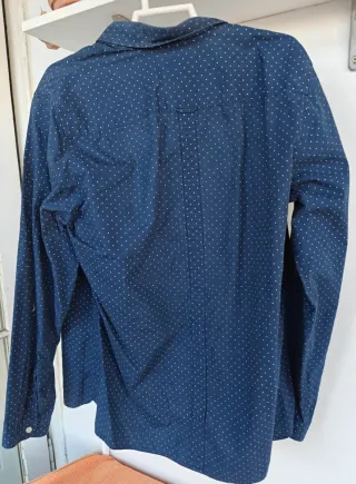 Camisa Fred Perry Azul con Topos