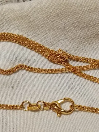 Cadena plata acabada en oro 18K