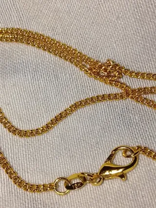 Cadena plata acabada en oro 18K