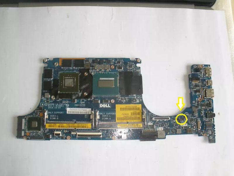 Dell Precision M3800 y XPS 15-9530 SOLO Placa Base afbeelding 6