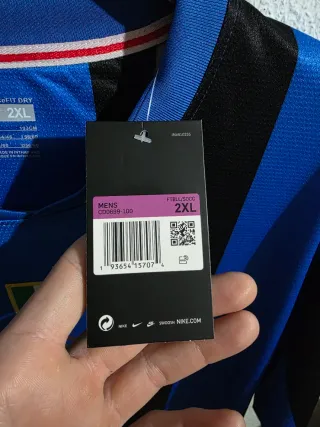 Camiseta Inter 2008 2009 Adriano Talla XXL