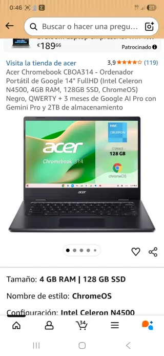 Acer Chromebook 314 CBOA314-1H-C5CQ