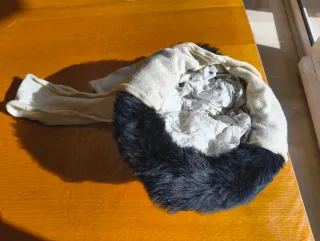 Cappello Chapka/Ushanka Lana Beige Nero