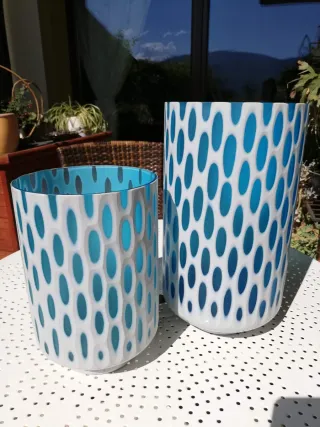 Coppia vasi EDG Enzo De Gasperi vetro