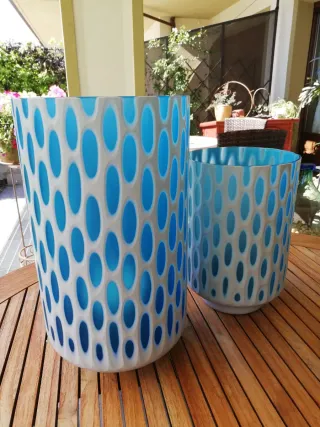 Coppia vasi EDG Enzo De Gasperi vetro