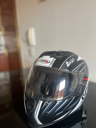 Casco Moto Shiro Negro/Blanco Talla M