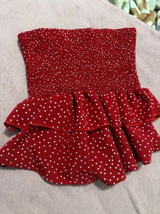 Falda pantalón corta lunares