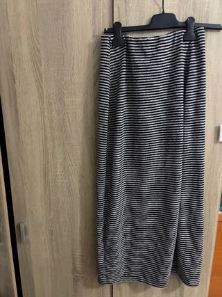 Falda larga de rayas