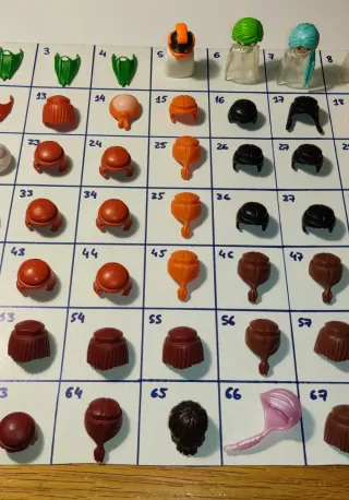 Playmobil Accesorios Cabezas y Pelos Pelucas