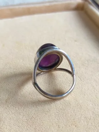 Anillo Plata Amatista Morada