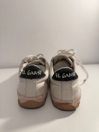 Zapatillas Ganso Beige y Blancas