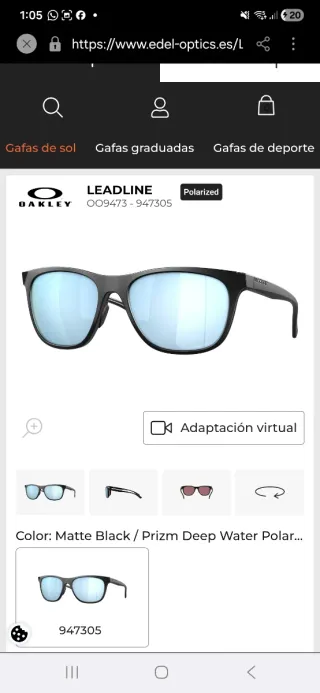Gafas de sol Oakley polarizadas azules negociables