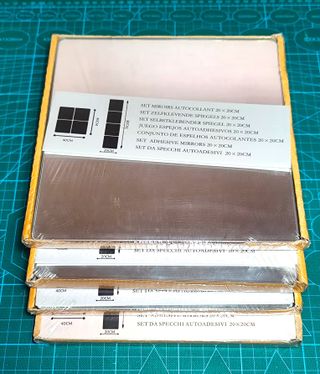 Lote de 16 espejos autoadhesivos 20x20cm. Nuevos