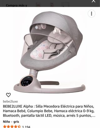 Silla mecedora bebe Bebe2luxe Alpha