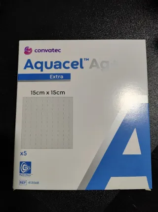 Aquacel Ag+ Extra 15x15cm (5 unidades)
