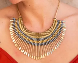 Ciondolo adattabile blu e dorato