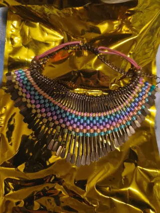 Ciondolo adattabile blu e dorato