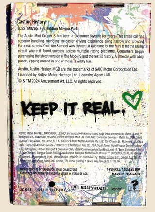 Matchbox x Mr Brainwash: Austin Mini Cooper. Nuevo