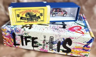 Matchbox x Mr Brainwash: Austin Mini Cooper. Nuevo
