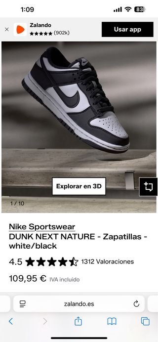 Nike Dunk Low Panda Next Nature