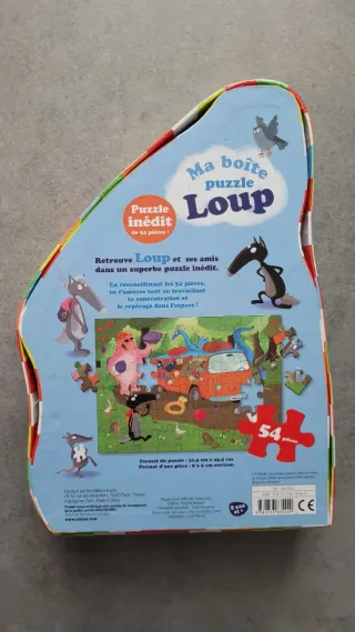 Puzzle 54 piezas Ma boîte puzzle Loup