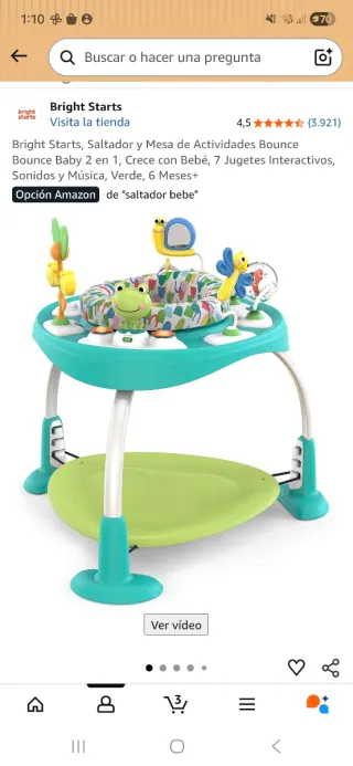 Saltador y Mesa de Actividades Bright Starts