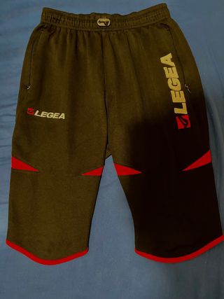 Shorts da ciclismo Legea nero/rosso