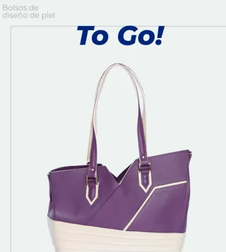 Bolso de Piel Teal y Blanco