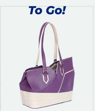 Bolso de Piel Teal y Blanco