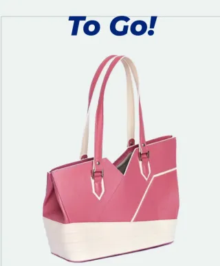 Bolso de Piel Teal y Blanco