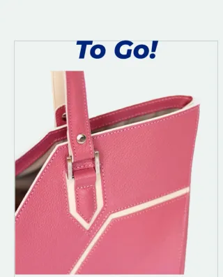 Bolso de Piel Teal y Blanco