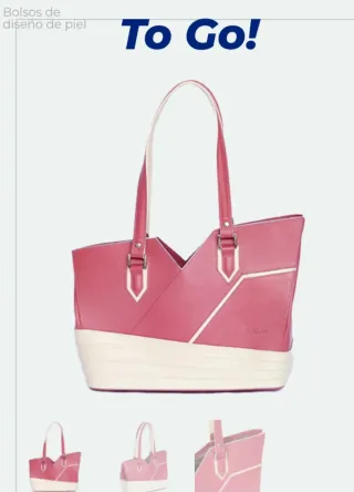 Bolso de Piel Teal y Blanco