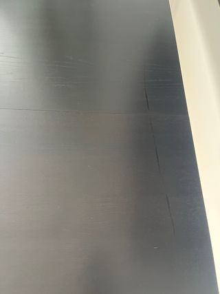 Mesa comedor extensible negra Ikea