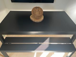 Mesa comedor extensible negra Ikea