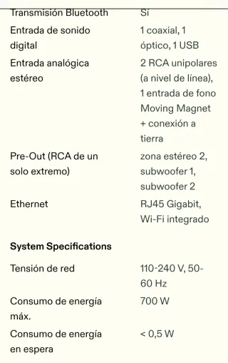 Receptor AV JBL MA7100 HP Blanco