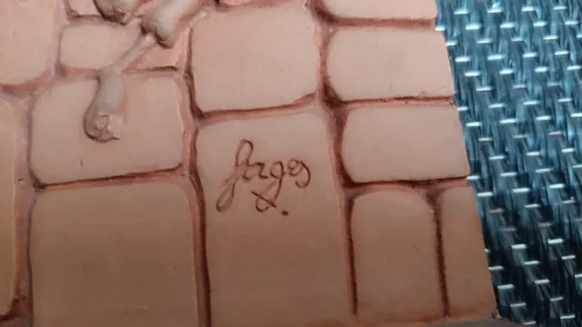 Sujetalibros vintage de terracota mazmorra Forges