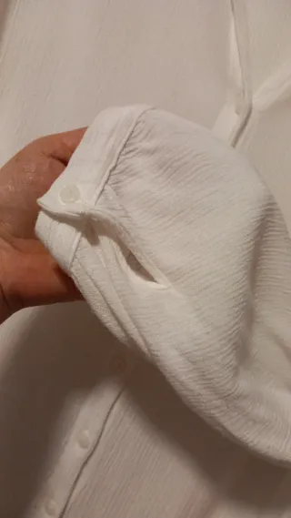 Camisa Stradivarius blusa Blanca Talla L