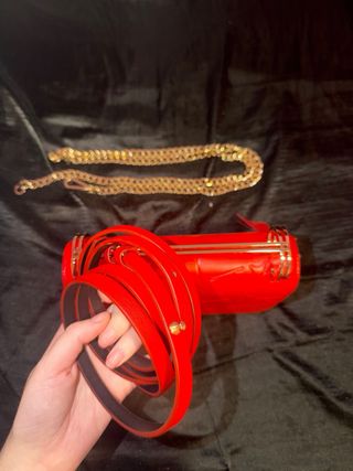 Bolso Clutch CH Piel Rojo Carolina Herrera