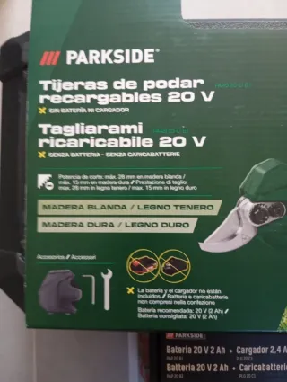 Tijeras de podar parkside recargable