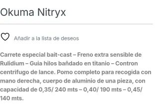 Okuma Nitryx X-400LX